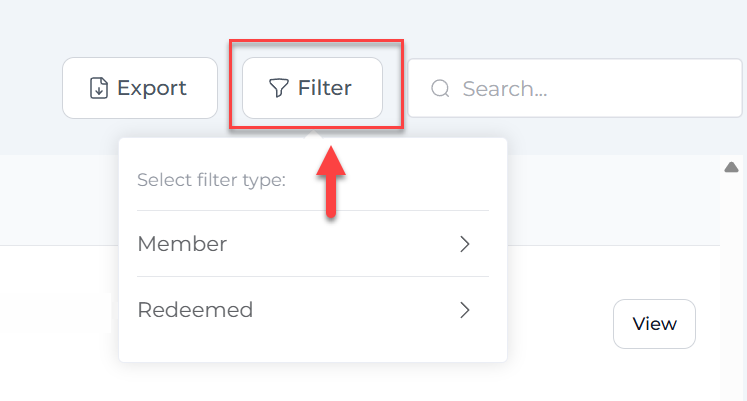 Filtering redemption report by date range to check voucher redemption period