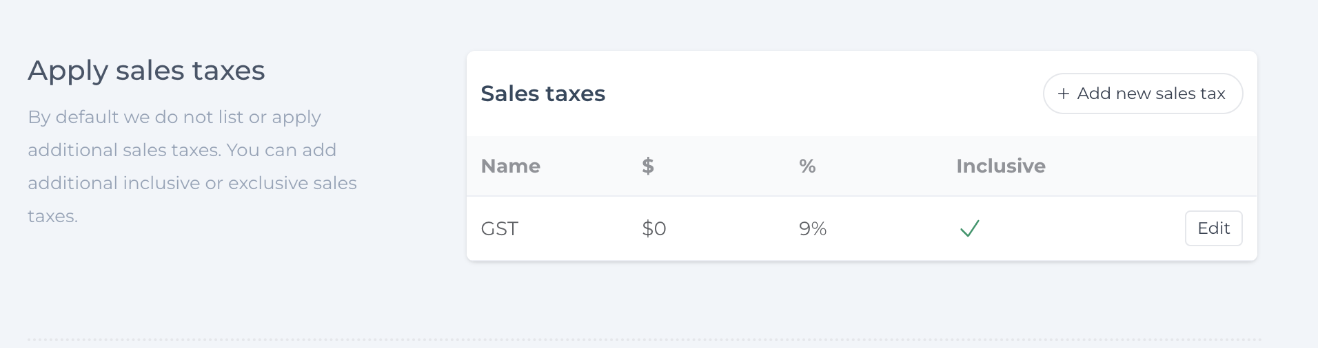 Including GST in the receipt