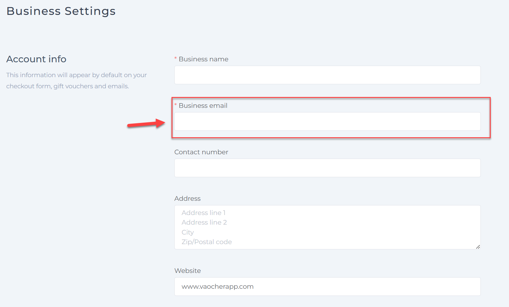 Enter new email address