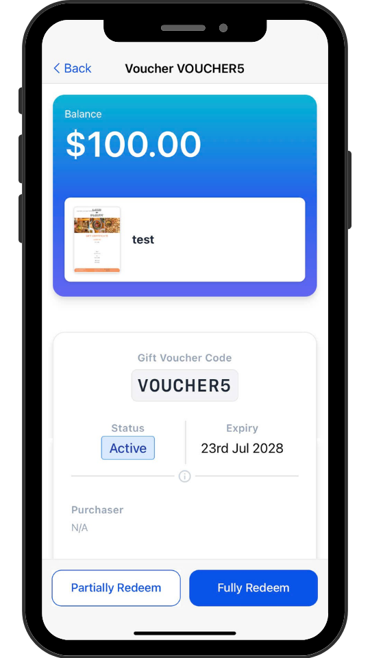 Quick redeem slider mode