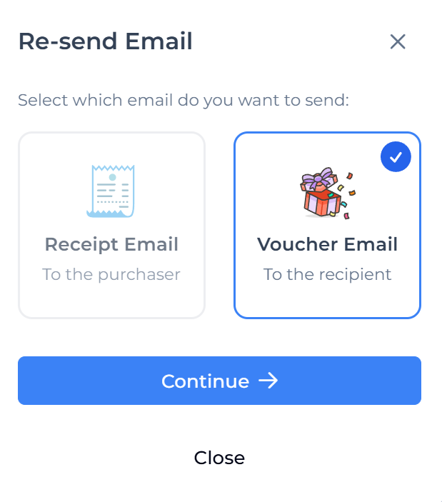 Re-send voucher email button in voucher details