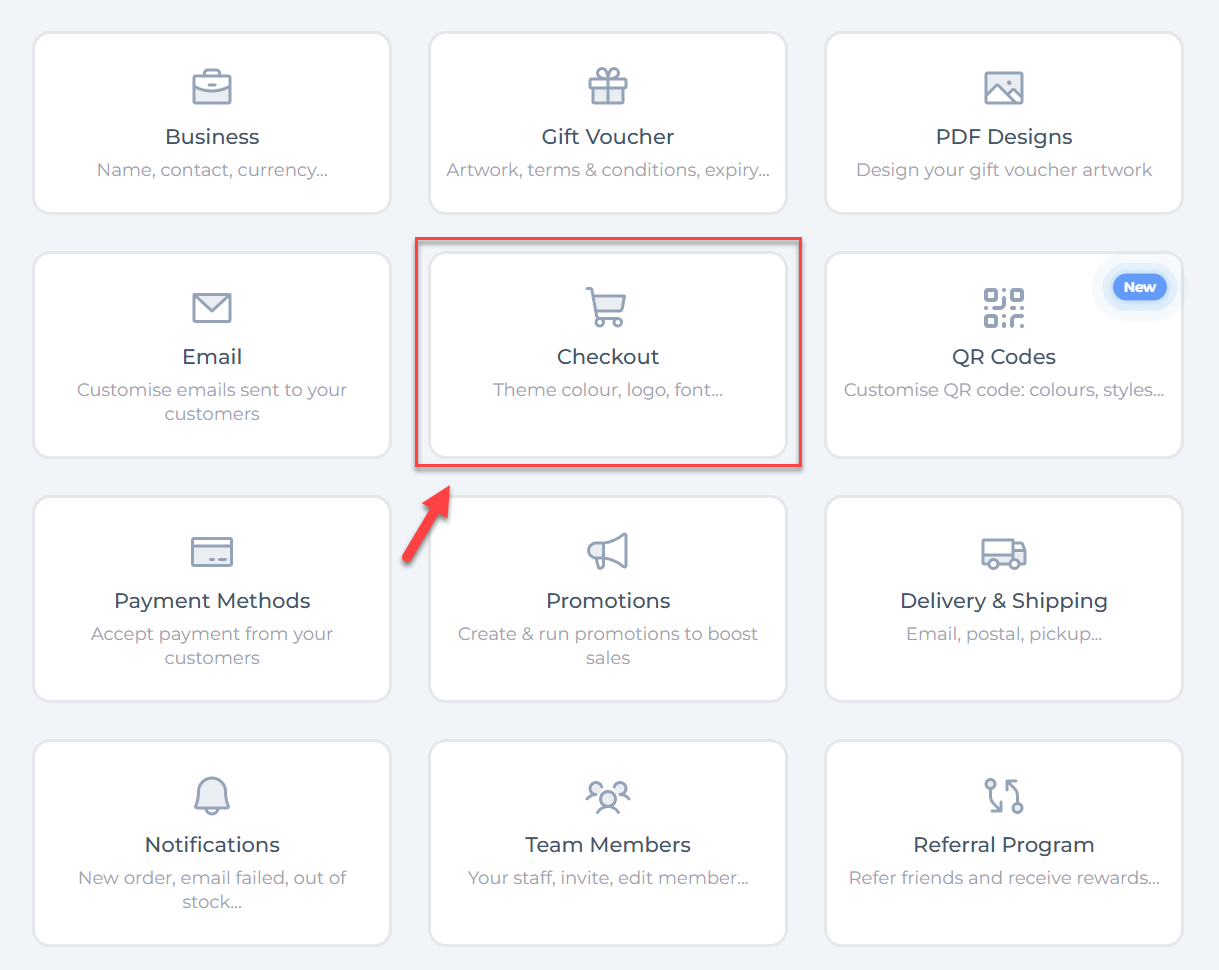 VaocherApp Settings Dashboard