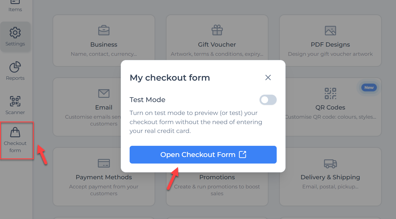 Open the checkout form to check translation accuracy and layout