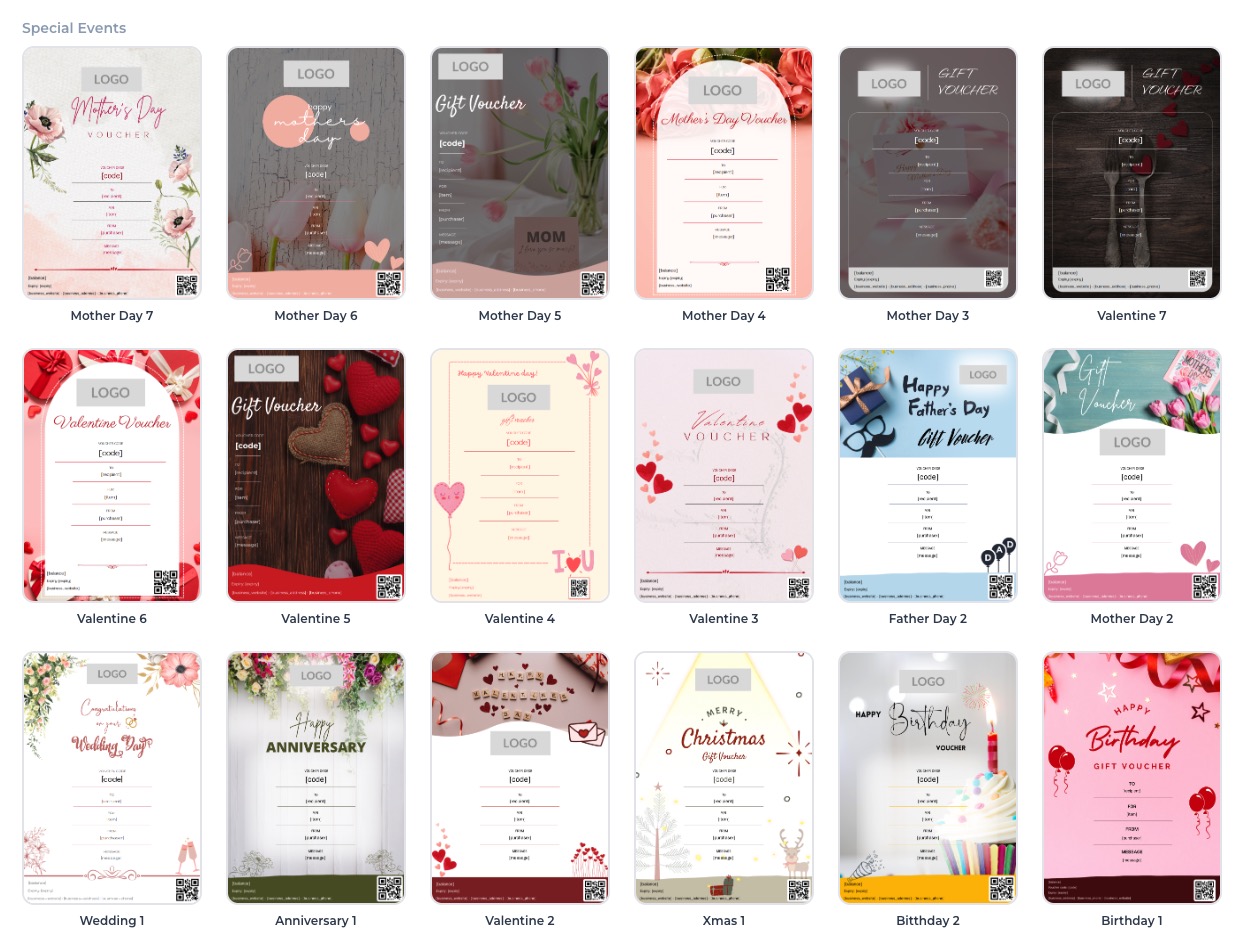 Ready-to-go Gift Voucher Designs