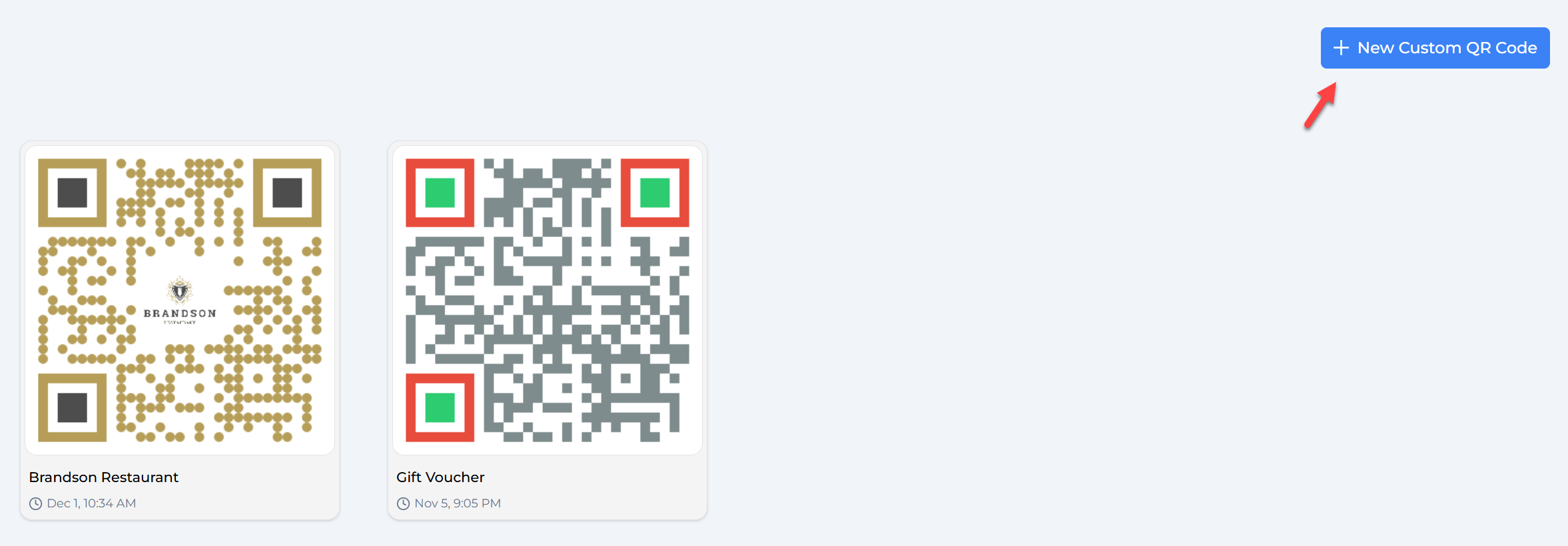 Create a new custom QR code