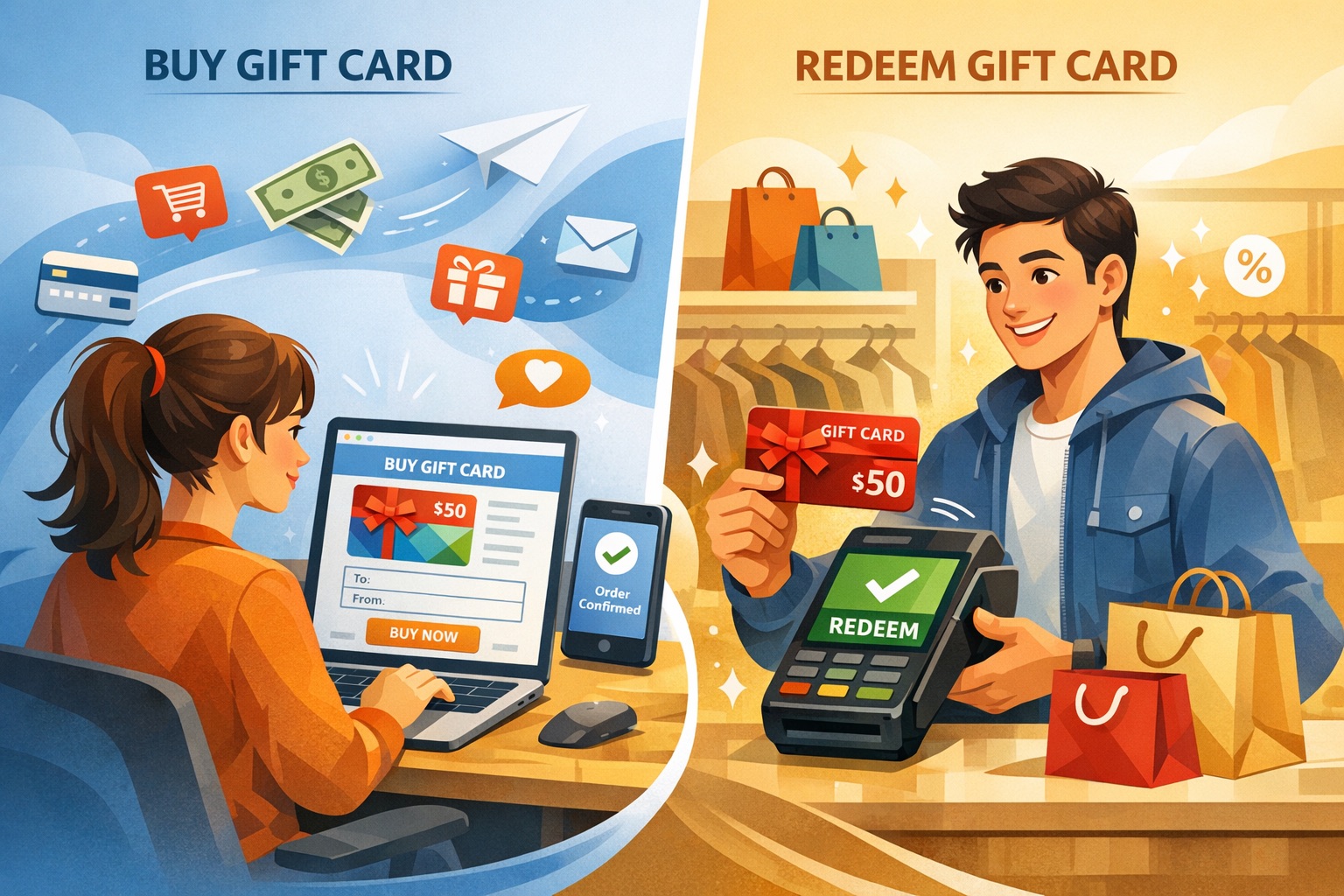 Seamless Buy & Redeem Gift Cards