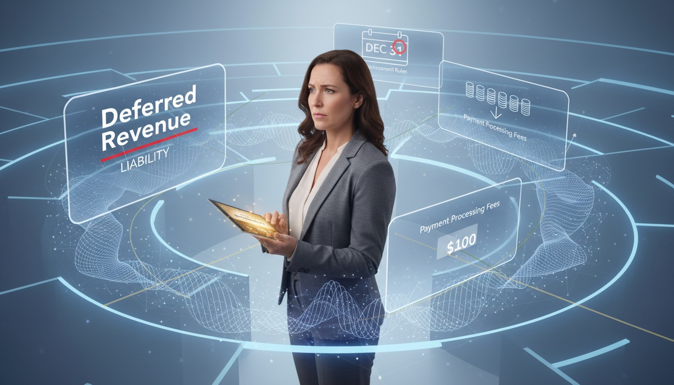 Gift vouchers create deferred revenue, legal liabilities, and added fees