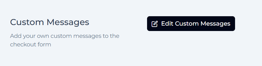 Custom messages in checkout