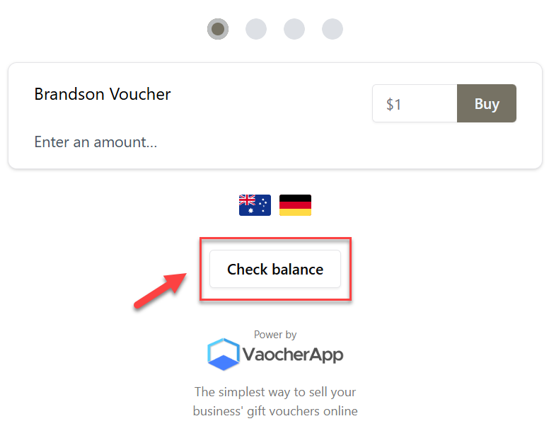 Balance checking option