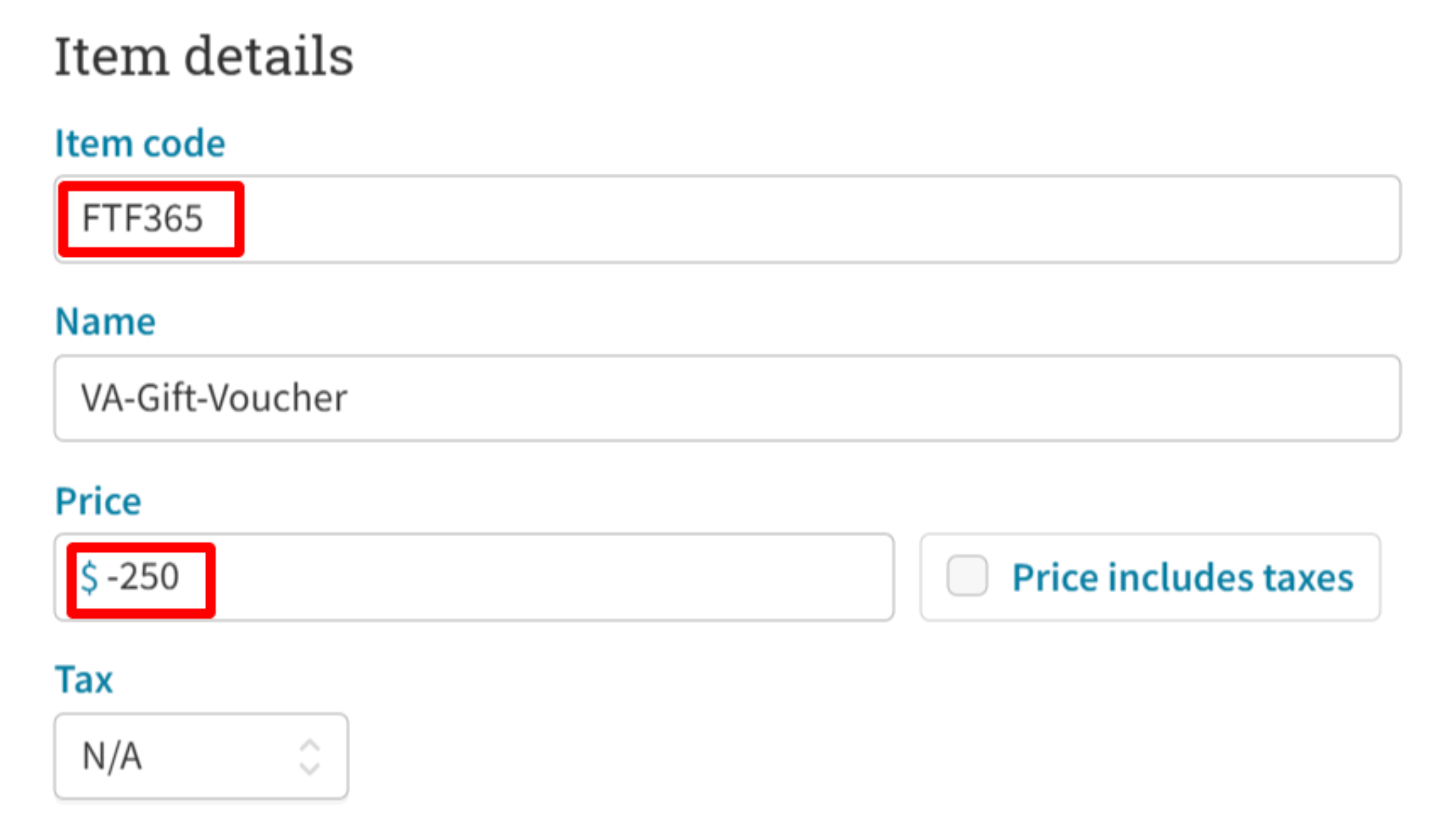 Voucher automatically created as a billable item in Cliniko