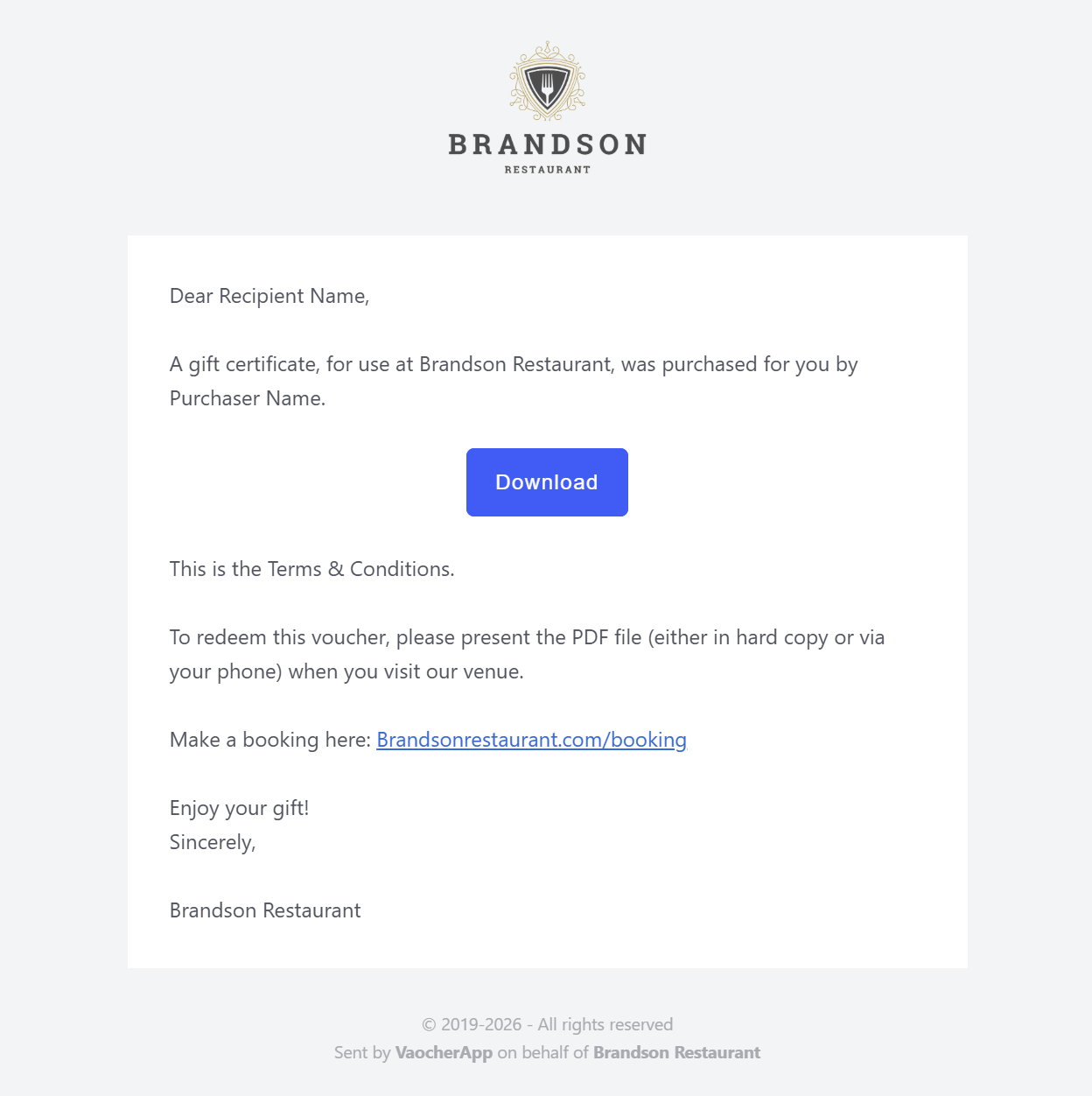Customer email preview