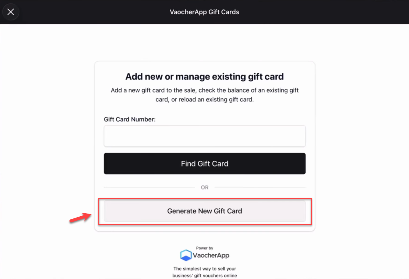 Create voucher from POS