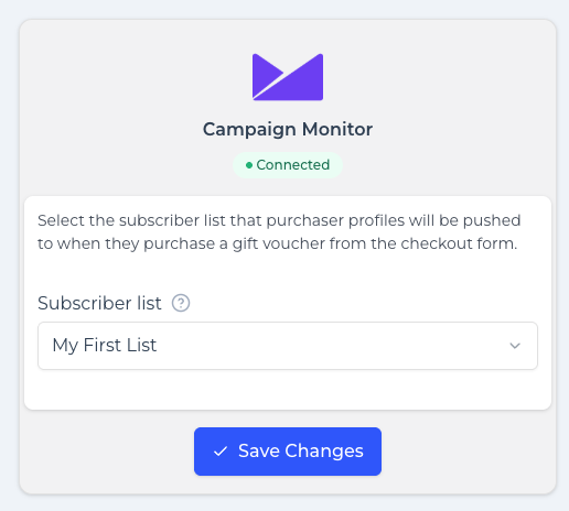 Campaign Monitor on Integrations & Connected Apps
